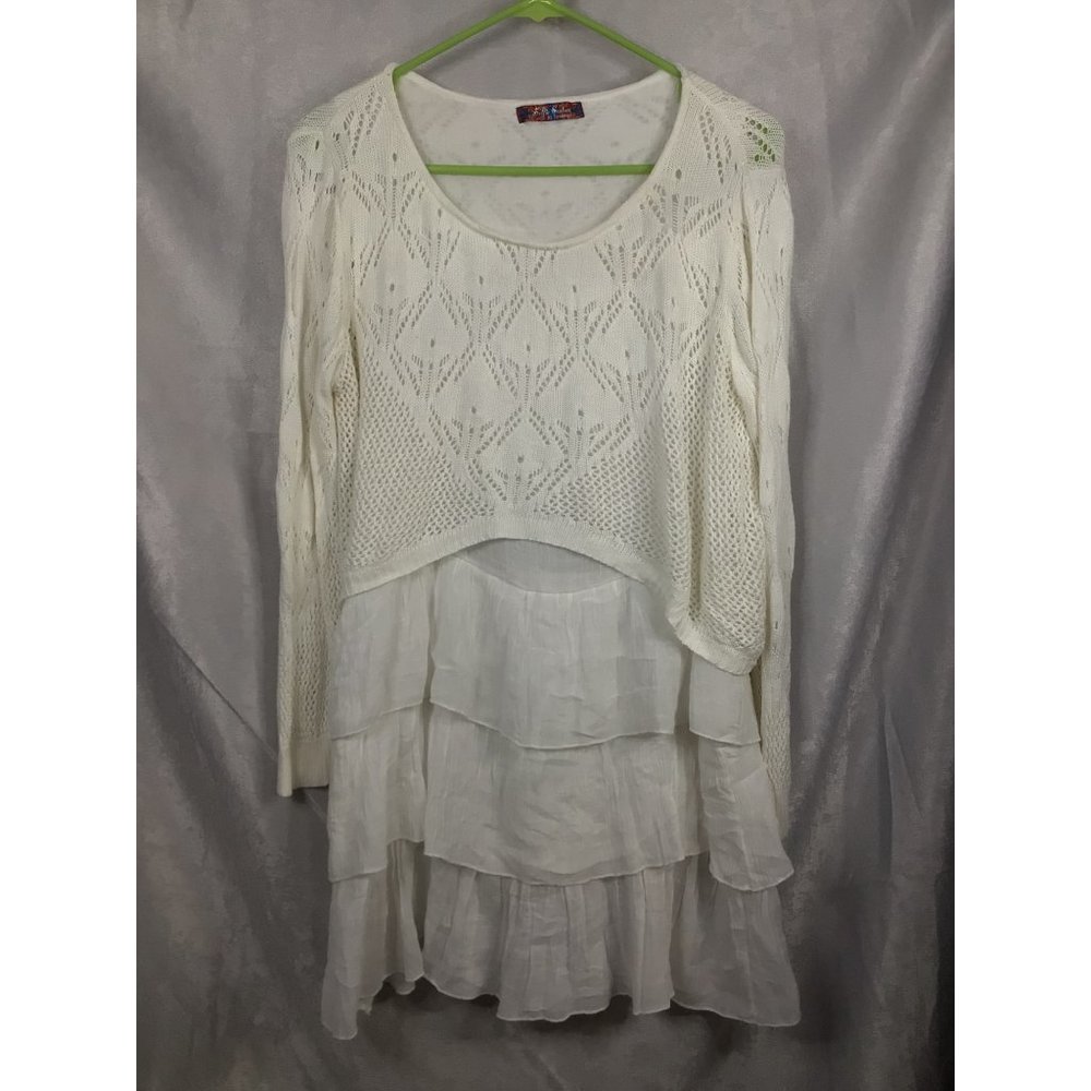 SELFIE COUTURE By Trendology Boho Dress Size M/L White